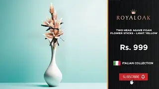 Royaloak Two Head Agave Foam Flower Sticks - Light Yellow