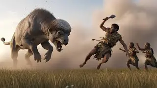 3.7 Million Years Ago: Homo Habilis Caught Between a Saber-Hyena & Buffalo Fury