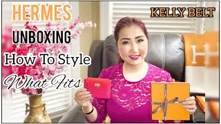 UNBOXING HERMES KELLY BELT// HOW TO STYLE// WHAT FITS INSIDE KELLY POCKET COMPACT WALLET