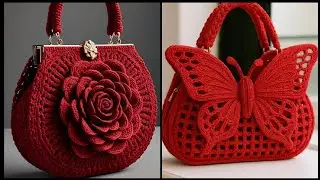 Handmade Crochet Sunset Flower Yarn Shoulder Bags Custom Flowers Crochet Bags Floral Unique Purses