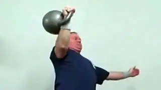 Tom Corrigan - 48 kg Kettlebell Press / Том Корриган жмет гирю 48 кг