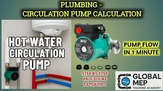 Hot Water Recirculation Pump Calculation l Step by Step in 1 Minute l Early Design Idea