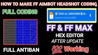 HOW TO MAKE NEW OB47 HEADSHOT CODING METADATA FULL SAFE MAIN ID ANTIBAN BY RAJIB CONFIG🔥 #ff #coding