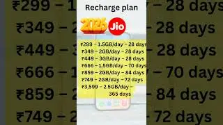 Jio Recharge Plan 2026 #shorts #jiohotstar