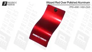 Prismatic Powders Wizard Red PPS-4690 Over Polished Aluminum HSS-2345