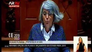 30-10-2018 - Debate na Generalidade | Or&ccedil;amento do Estado para 2019 | Gra&ccedil;a Fonseca