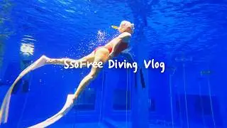[4K] 프리다이빙 Vlog l 바다에서 고생하고 왔더니 풀장 너무 쉽네?😮완전 럭키비키자나?🍀l 시흥 파라다이브35
