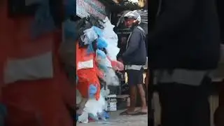 BIKIN HEBO PRANK MANUSIA PELASTIK SAMPAH #shortvideo #shorts #pranksampah