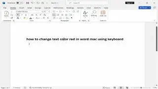 How to change text color in word mac using keyboard