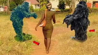 SHE Truly Thought IT WAS A TREE! Bushman Prank! Scaring People!