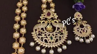 pearl Beads Pendant set #jewelleryhaul #bridaljewelry #onegramjewellery #fashion accessory