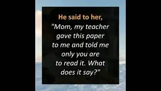 Thomas Edison's letter from school teacher to his mother...