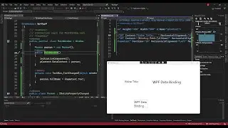 Data Binding in WPF Project (Visual Studio 2022)