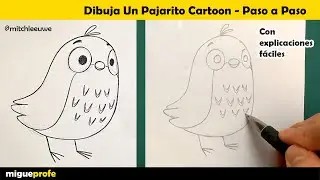 SUPER FÁCIL dibuja este PAJARITO Cartoon del ilustrador Micth Leeuwe