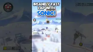 INSANELY FAST Lap With SONIC!  #mariokart #mariokart8deluxe #sonic #sonicthehedgehog #mods