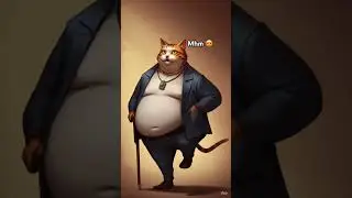 Hungry Fat Cat Devours Fish Like a Boss! #funny #catstory #traittales