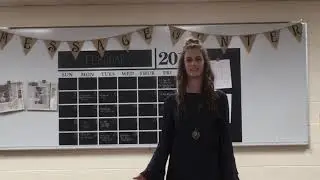 Madi Seabloom recites a poem at the Poetry Out Loud contest