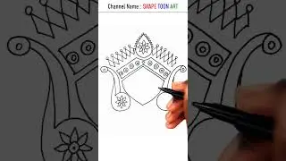 Easy Maa Durga drawing easy - Navratri special drawing - #shorts #navratri #lorddurga #maadurga #art