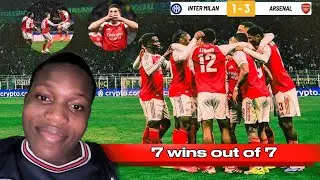 7 wins out of 7 in the UCL | Jesus brilliance MOTM!! |Inter Milan 1-3 Arsenal (match reaction)