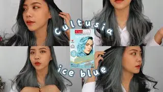 CULTUSIA ICE BLUE REVIEW💙|| tutorial cat rambut ash blue || cultusia marshmallow color🌈