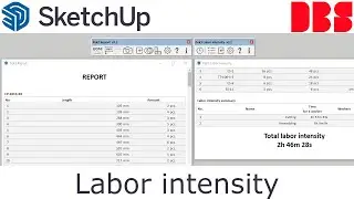SketchUp Extension: Labor intensity - save report to pdf
