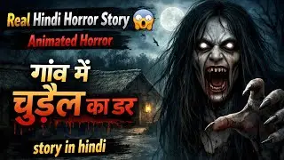 #bhutiya Real Hindi Horror Story 😱| Animated Horror | गांव में चुड़ैल का डर | Bhoot wala 
