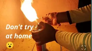 Spray paint asowme fire experiment fire spray
