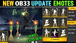 Free Fire New Emote | Ob33 All Emotes Review | Free Fire Upcoming Emotes | Free Fire Ob33 All Emotes