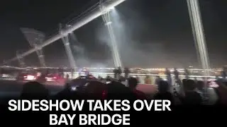 Sideshow complete with fireworks takes over Bay Bridge | KTVU