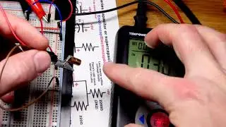Первое подключение лазерного модуля KY 008 при испытании электрических свойств VI