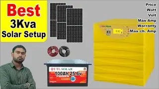 3 Kva solar Setup | UTL Gamma Plus 3350, 3 kva Solar PCU + UTL c10 battery +2kva Tata solar panel