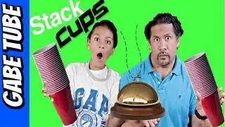 Family Fun Party Games STACK CUPS QUICK CUP GAME CHALLENGE Who is the Fastest Gabe Tube TV