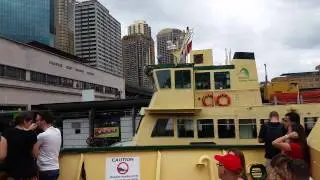 On the Sydney Circular Quay to Manly Beach Ferry: At the Circular Quay Wharf, Sydney, Australia
