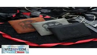 Vintage Skull Design Men'S Wallet Soft Faux Leather Card Holder