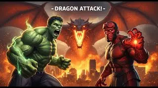 Hulk & Hellboy vs Fire Dragon 🔥 Epic Battle That Saved the City | Full Story