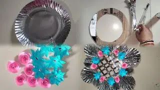 Beast Out Of Waste Silver Paper Plate Craft Idea || DIY Easy Wall Hanging Craft