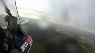 Flying in Rain, P. M Aviation Quik microlight