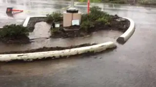 Parking lot curb cut SBCC adult-ed