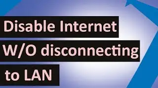 How to disable internet without disconnecting to LAN network