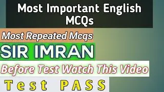 Most Important English MCQs For Test Preparation free Pdf