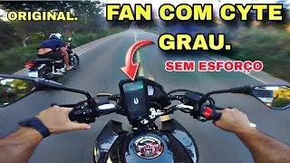 FAN COM COMANDO CYTE GRAU E MOTO ORIGINAL, FAN 160 COM MELHOR DESEMPENHO COM ESCAPE GEMOTO 