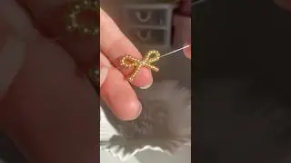 Making a gold bow bracelet 🌅✨