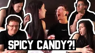 HER TONGUE WAS ON FIRE - Trying River Street Sweets candies we've never experienced before