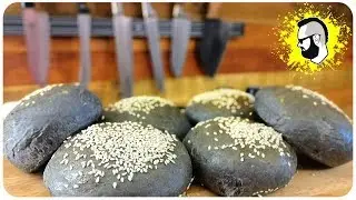 Schwarze Hamburger Br&ouml;tchen selber machen REZEPT (TOTAL EINFACH) | Pommes M&auml;n