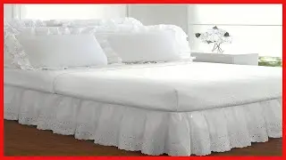Great product -  FRESH IDEAS Ideas Ruffled Eyelet Bed Skirt Dust Ruffle with Gathered Styling and Em
