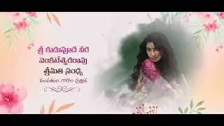 Traditional half saree invitation video Telugu & English - 046