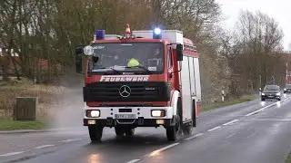 [Gefahrgutunfall auf Fähre in Bensersiel] Einsatzfahrten Feuerwehr Esens , Drohnengruppe usw