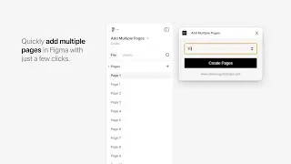 How to add/create multiple pages in Figma for free using Figma plugin