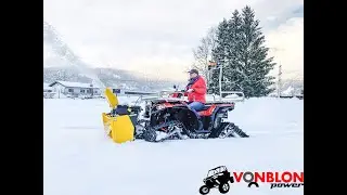 Einstufige Schneeschleuder der Sonderklasse f&uuml;r Polaris Sportsman 1000 Raupenquad