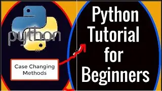 Python Tutorial for Beginners☀️python case changing methods for string